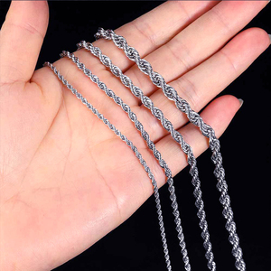 Fashion Trend Hand Jewelry Decorative Necklace <b>Sterling</b> <b>Silver</b> 925 Plating Twist Chain <b>Bracelet</b> Rope Chain Necklace Jewelry - Product Image 6