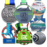 Medallas Deportivas Personalizadas de Fábrica, Medallas de Maratón de Metal Personalizadas de Oro de 5k y 10k para Correr, Nadar y Jugar Fútbol, Fabricante de Medallas
