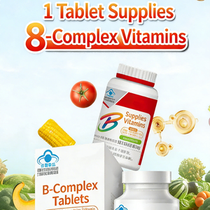 Tabletas de Complejo Vitamínico B, Suplemento Nutricional para Adultos con B1, B2, B6, Niacina, Ácido Fólico, Ácido Pantoténico, OEM, ODM, Marca Privada, Logotipo - Product Image 2