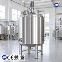 Fermenteur industriel en acier inoxydable, cuve de fermentation à double enveloppe avec agitateur mélangeur