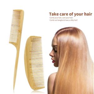 Eco amigable 4 piezas de <span class=keywords><strong>bambú</strong></span> Natural húmedo seco cepillo de masaje del cuero cabelludo peine cojín de cerdas de jabalí de Nylon desenredar el pelo de cepillo - Product Image 6