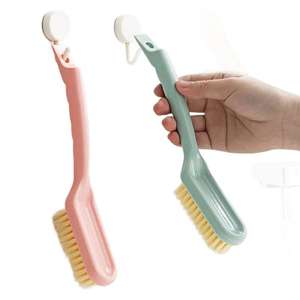 Juego de cepillos para zapatos de cerdas suaves y coloridos para eliminar manchas, herramienta de limpieza de pelo de plástico, 3 piezas, azul, rosa, amarillo - Product Image 3