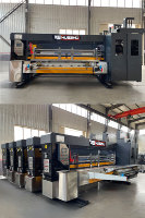 Machine d'impression flexographique économique 3 couleurs à encre aqueuse 1428, découpeuse informatisée, équipement à faible coût pour boîtes en carton ondulé, directement de l'usine