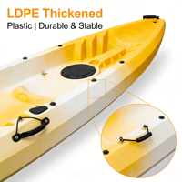 Kayak double WOLANG pour la course aquatique, bateau à coque rigide en plastique pour les loisirs en lac en plein air