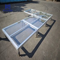 Scène modulaire portable en acrylique, résistante à l'eau et à haute capacité de charge