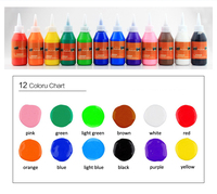 Lot de peintures acryliques Bonvada en gros, 12 couleurs, capacité personnalisée 100 mL, conception ODM/OEM, fournitures d'art pour le transfert sur verre, toile, papier