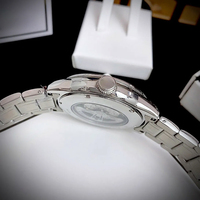 Montre mécanique squelettée pour homme, élégante, avec aiguille lumineuse, verre saphir et bracelet en acier inoxydable, montre-bracelet décontractée