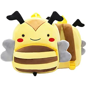 BEYOND School Novelty Cute Children Kids School Bags,Cute Cartoon Bee Anime Furry Plush Backpack Bag For girls school
