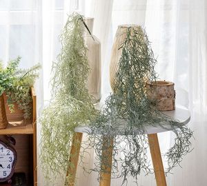 Simulation Tenture Murale Vieil Homme Barbe Homestay Décoration Rotin Feuilles Fond Disposition Murale Plantes Vertes - Product Image 3