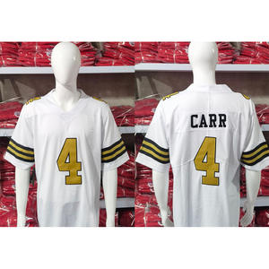 Camisetas de Fútbol Americano con Logotipo Personalizado al por Mayor, Números Bordados Cosidos # 41 # 7 # 12 Camisetas de Manga Corta para Adultos Talla Grande - Product Image 3