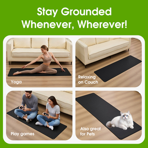 OEM-Service Naturkautschuk Umweltfreundliche Wellness-Heilung Entzündungshemmende Wasserdichte Antistatische Erdungs-Yoga-Fußmatte CE-Zertifiziert - Product Image 3