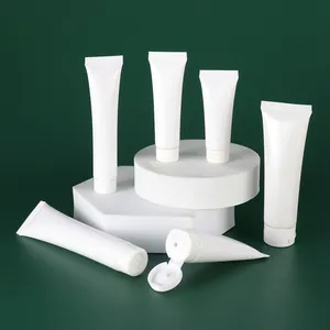 white black plastic tube flip top lid face wash cream soft tubes packaging for cosmetics