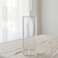 Échantillon Gratuit Bouteille de Luxe Personnalisée en Verre Super Flint 500ML 50CL Bouteilles en Verre Épais pour Gin Rhum Whisky