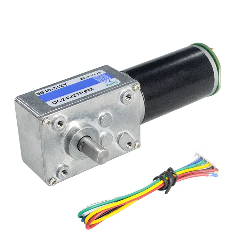 ASLONG-potente Motor de engranaje reductor de gusano, cc 12v 24v, alto Torque, baja velocidad, 11PPR codificador, novedad de fábrica