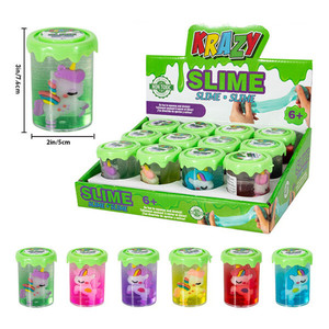 Slime Krazy 2 tons de couleurs avec licorne 48 pièces/carton - Product Image 1