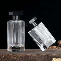Botol Parfum Kaca Isi Ulang 50ml Kristal Jernih dengan Desain Heptagonal Unik untuk Penyimpanan & Perjalanan DIY
