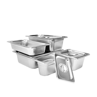 Hete Aanbieding BWIN RVS 1/6 GN Pan Spiegelpolijst US EU Stijl Gastronorm 0,6mm Dik 1/1 Commerciële Restaurant Uitrusting