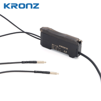 Capteur à fibre optique numérique KRONZ, LED rouge 630 nm avec sortie NPN/PNP, réponse rapide 50, 12-24 VDC pour détection de précision