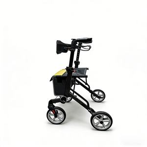 Andador Ligero Premium de 4 Ruedas con Diseño de Fibra de Carbono, Frenos Ocultos y Asiento Cómodo - Product Image 4