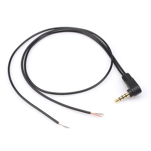 Cable de Audio Personalizado de <span class=keywords><strong>90</strong></span> Grados con Conector <span class=keywords><strong>Jack</strong></span> de <span class=keywords><strong>3.5</strong></span> <span class=keywords><strong>mm</strong></span> a Cable Abierto de 4 Polos para Micrófono y Auriculares - Product Image 2