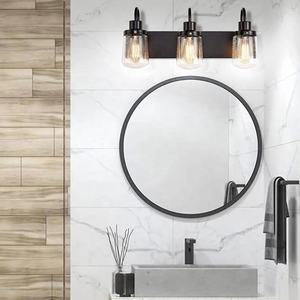 Moderno interior sala de estar restaurante dormitorio iluminación escalera decoración del hogar Metal vidrio pantalla Led luz negro Vintage lámpara de pared - Product Image 3