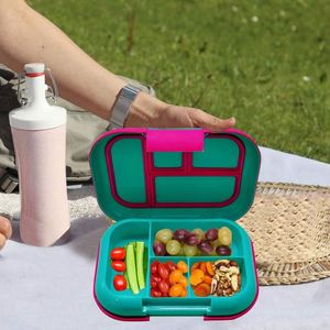 Bento Box for Teens Kids Lunch Box Containers Versatile Leakproof 4-Compartment Bento-Style Lunch Box Portion-Controlled Meals - Product Image 4