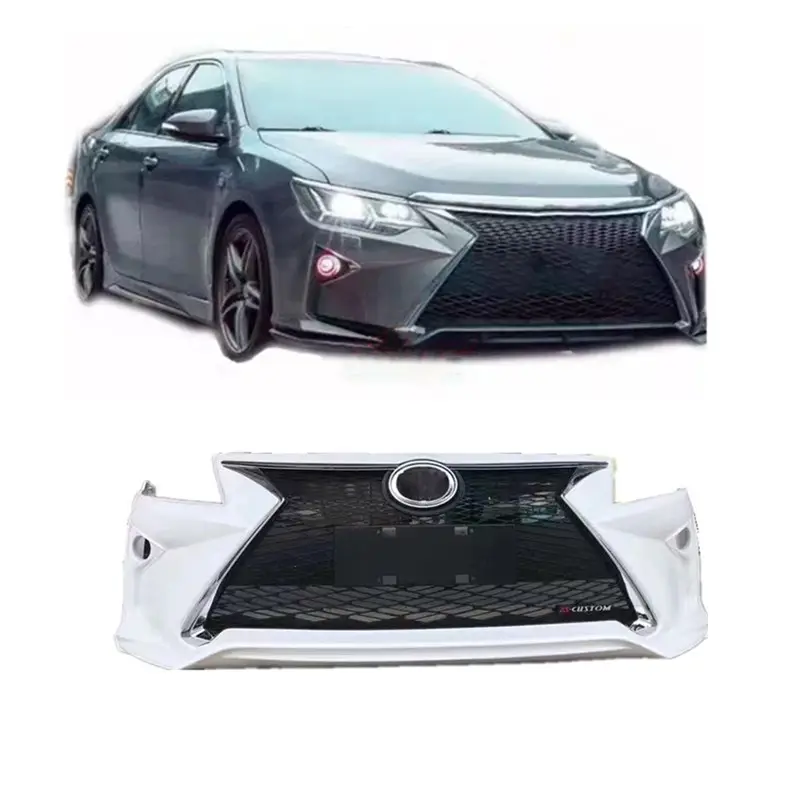 Body Parts Front Bumper Bodykit For Toyota Camry 7.5 2015-2017 Upgrade to Lexus ES Style Car Auto Bumper Kits Accessories