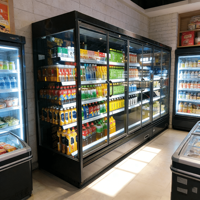 Réfrigérateur Vitrine Vertical Commercial pour Boissons, Présentoir Réfrigéré pour Supermarché