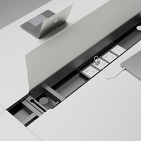 Desain Modern 8 10 tempat duduk Convertible Coworking Workstation Furniture harga grosir disediakan dengan staf ruang terbuka yang dapat diperpanjang