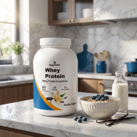 AegleWell Concentré de Protéine de Lactosérum Vanille en Poudre 5LB – Complément Naturel pour le Sport, le Fitness et la Prise de Masse Musculaire – Marque Privée OEM