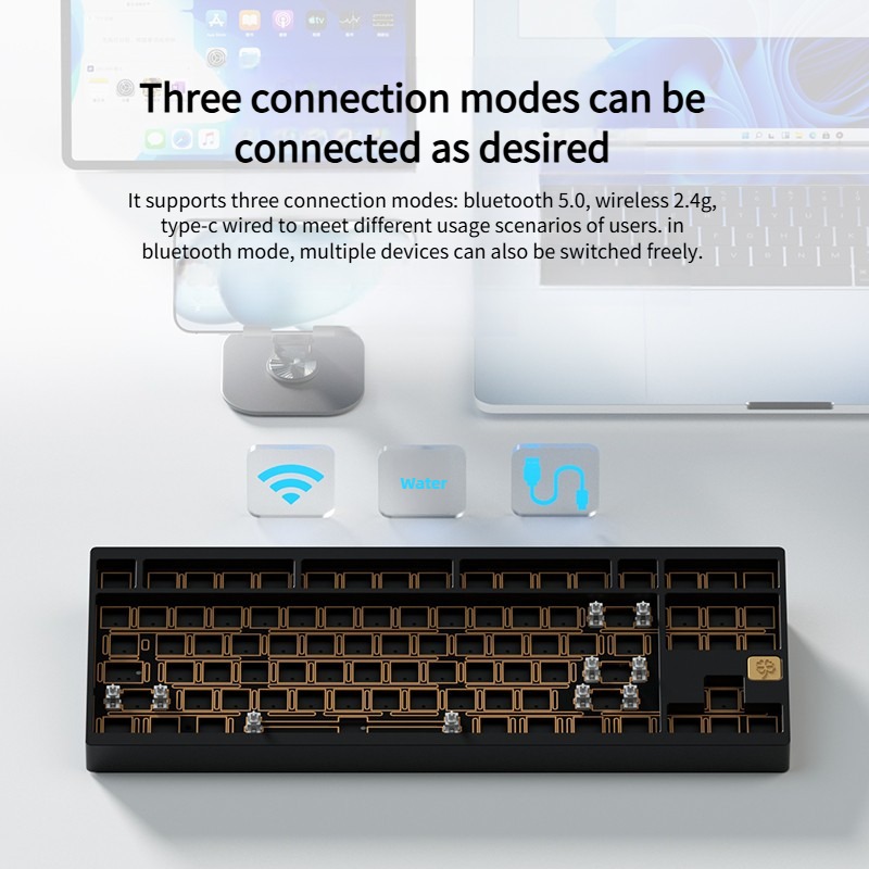 Weikav Lucky80 87-Key RGB Mechanical Gaming Keyboard - Tri-Mode