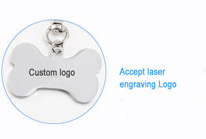 Tag nama lucu bentuk tulang hewan peliharaan tahan lama paduan seng Tag pribadi untuk anjing dan kucing kerah disesuaikan Tag nama anjing peliharaan - Product Image 5