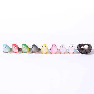Resin Bird Ornaments With Nest And <b>Eggs</b> Miniature Garden <b>Decor</b> For Indoor Outdoor Use - Product Image 3