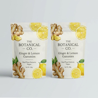Sachet refermable Mylar personnalisé de qualité alimentaire pour poudre alimentaire, capsules, poudre médicinale, suppléments, vitamines, petit format, à fond plat