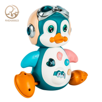 Diskon besar mainan Robot Pinguin elektronik kognisi untuk 2-4 tahun usia merangkak & berjalan kartun terbuat dari plastik tahan lama untuk bayi