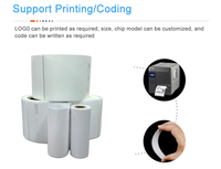 Étiquettes personnalisées imprimables, rouleau de papier thermique RFID, étiquettes thermiques résistantes à la manipulation, étiquettes d'expédition RFID