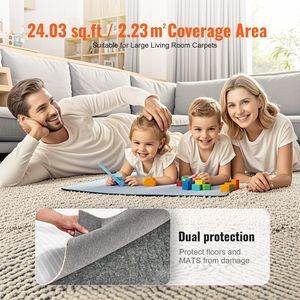4' X 6' Protective Carpet <b>Pad</b> 0.47'' Thick <b>Rug</b> <b>Pad</b> Gripper for All Floors - Product Image 6