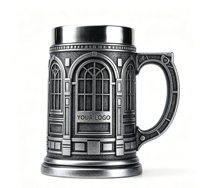 Four Magic Houses Gobelet à bière isotherme en acier inoxydable avec paille, Tasse souvenir, Cadeau pour collection de fans, Luxe léger, Rétro, Boiling