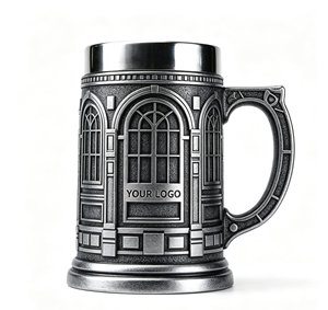 Copa de Cerveza de Acero Inoxidable con Aislamiento al Vacío Four Magic Houses, con Pajita, Taza de Recuerdo para Colección de Fans y Regalo, Lujo Ligero Retro - Product Image 2