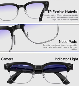 Occhiali Intelligenti AI con Funzionamento a Scorrimento, Lunga Durata della Batteria, Ultra Leggeri, Traduzione, Lenti Rimovibili e Personalizzabili - Product Image 6
