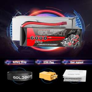 <strong>3</strong> S 11.1 v 6000 mAh 55C RC lipopatary lithium polymer battery RC car helicopter drone - Product Image 6