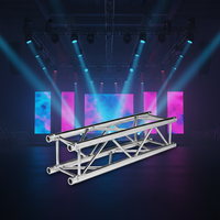 NuoFeng NF-29 Support de treillis à tige en alliage d'aluminium 6061-T6 290mm x 290mm pour performances DJ, argent, longueur 1m, utilisation intérieure, affichage carré