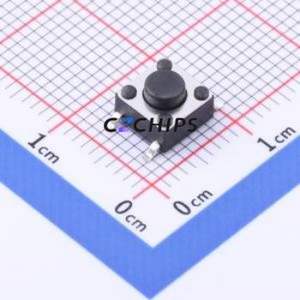 TC-6601-4.3-160G Tactile Switch SMD-4P,6x6mm Switch Single Pole Single Throw Round Button 1.6N Vertical Mount - Product Image 1