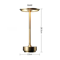 Lampe de table rechargeable sans fil dorée, décoration moderne nordique pour la maison, veilleuse pour salon et chambre à coucher