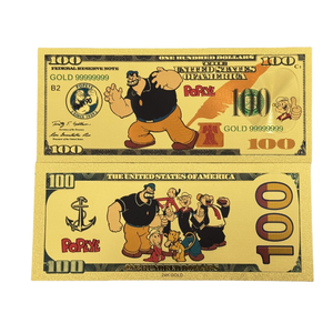Colección <span class=keywords><strong>de</strong></span> Billetes <span class=keywords><strong>de</strong></span> Anime <span class=keywords><strong>de</strong></span> Popeye <span class=keywords><strong>de</strong></span> América, Chapados en Oro con Técnicas <span class=keywords><strong>de</strong></span> Grabado e Impresión Digital, Novedades <span class=keywords><strong>de</strong></span> Moda - Product Image 3