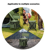 Chaise pliante en Oxford épaisse pour l'extérieur, chaise de camping portable pour la pêche avec sac de rangement