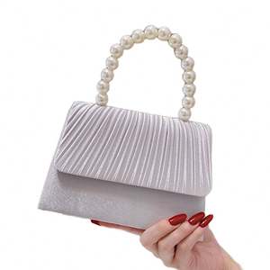 Bolso de hombro con cuentas y estampado de cebra azul para mujer, bolso de noche de moda, bolsos de diseñador con estampado animal - Product Image 4