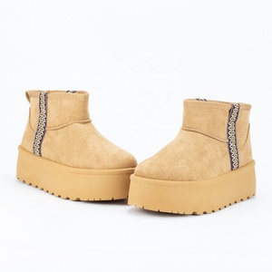 Bottes courtes d'hiver pour femmes YL-1245, plateforme marron, chaudes, pour la marche en plein air - Product Image 2
