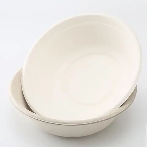Disposable Soup Container Bagasse 16 White 100 Pack Nature House Sugarcane Tree Free 11.5oz Bowl