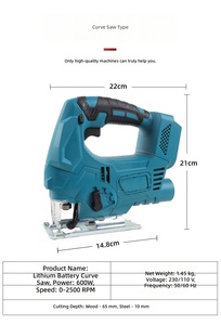 <span class=keywords><strong>Scie</strong></span> <span class=keywords><strong>sauteuse</strong></span> multifonctionnelle portable à batterie <span class=keywords><strong>pour</strong></span> la découpe laser précise du bois, idéale <span class=keywords><strong>pour</strong></span> le bricolage domestique et l'usage industriel - Product Image 6